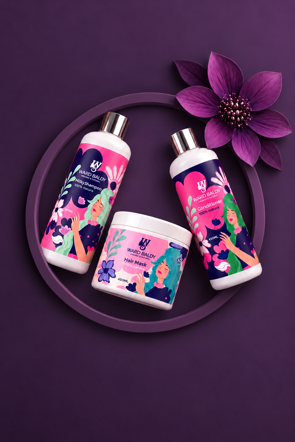 Shampoo + conditioner + mask bundle