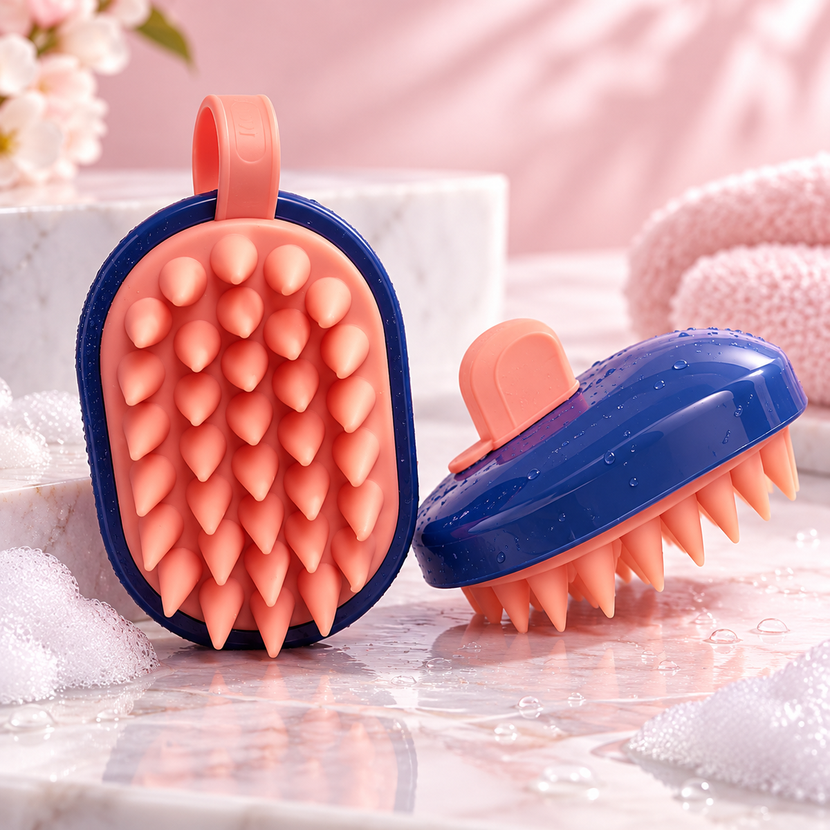 Silicone hairbrush